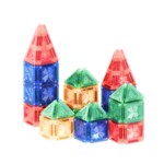Cleverclixx Mini Tiles Pack Intense – 28 Piece Compact Magnetic Tile Set, Travel-Friendly Toy for Kids - view 6