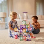 Cleverclixx Ball Run Clever Pack Pastel – 110 Piece Magnetic Ball Run Set with Pastel Tiles for Kids - view 3