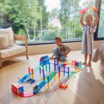 Cleverclixx Race Track Intense – 65 Piece Magnetic Race Track Set with Battery-Powered Self-Driving Car, Ages 3+ - view 2