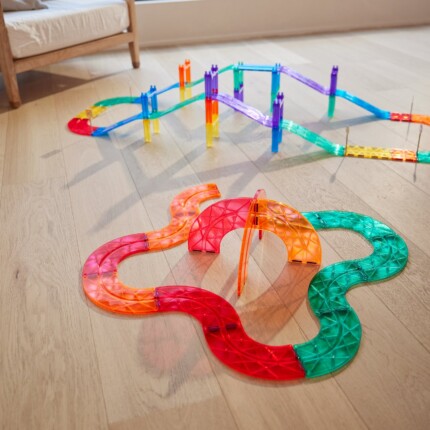 Cleverclixx Race Track Add-On Curves Intense – 15 Piece Curved Track Expansion Set for Race Track Intense, Ages 3+ - view 2