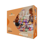 Cleverclixx Ball Run Clever Pack Pastel – 110 Piece Magnetic Ball Run Set with Pastel Tiles for Kids