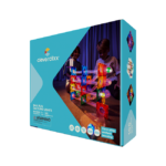 Cleverclixx Ball Run Dazzling Lights Pack Intense – 100 Piece Ball Run Construction Set with Light Effects for Kids