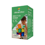 Cleverclixx Brick Tiles Pack Intense – 16 Piece Brick Tile Expansion Pack, Compatible with Most Brick Toys