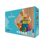 Cleverclixx Original Pack Intense – 60 Piece Magnetic Tile Starter Set for Kids