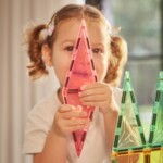 Cleverclixx Petite Pastel Pack – 36 Piece Magnetic Tile Starter Set with Pastel Geometric Shapes for Kids - view 3