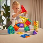 Cleverclixx Original Pack Intense – 60 Piece Magnetic Tile Starter Set for Kids - view 5