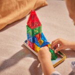 Cleverclixx Mini Tiles Pack Intense – 28 Piece Compact Magnetic Tile Set, Travel-Friendly Toy for Kids - view 4