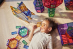 Cleverclixx Mega Creative Pack Pastel – 210 Piece Magnetic Tile Set for Family and Group Play, Ages 3+ - view 2