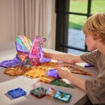 Cleverclixx Geo Pack Pastel – 45 Piece Geometric Magnetic Tile Set for Early Geometry Learning, Ages 3+ - view 5