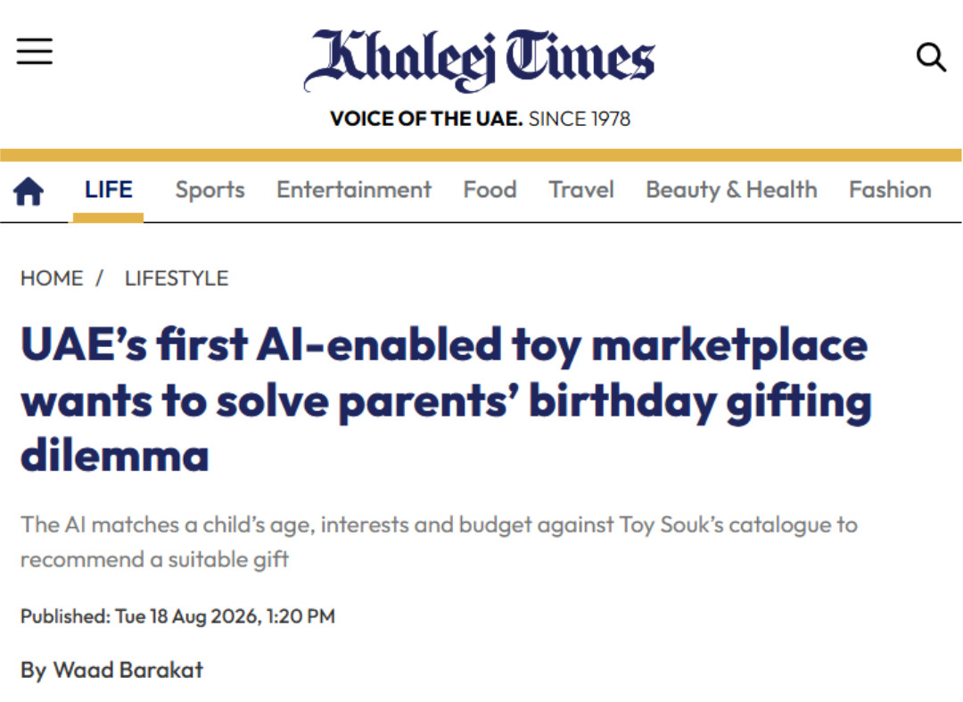 Toy Souk Khaleej Times Feature