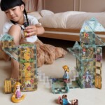 Cleverclixx Magic Forest Pack Pastel – 69 Piece Magnetic Tile Set with Printed Fairy Tale Tiles for Kids - view 3