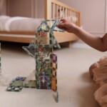 Cleverclixx Magic Forest Pack Pastel – 69 Piece Magnetic Tile Set with Printed Fairy Tale Tiles for Kids - view 4