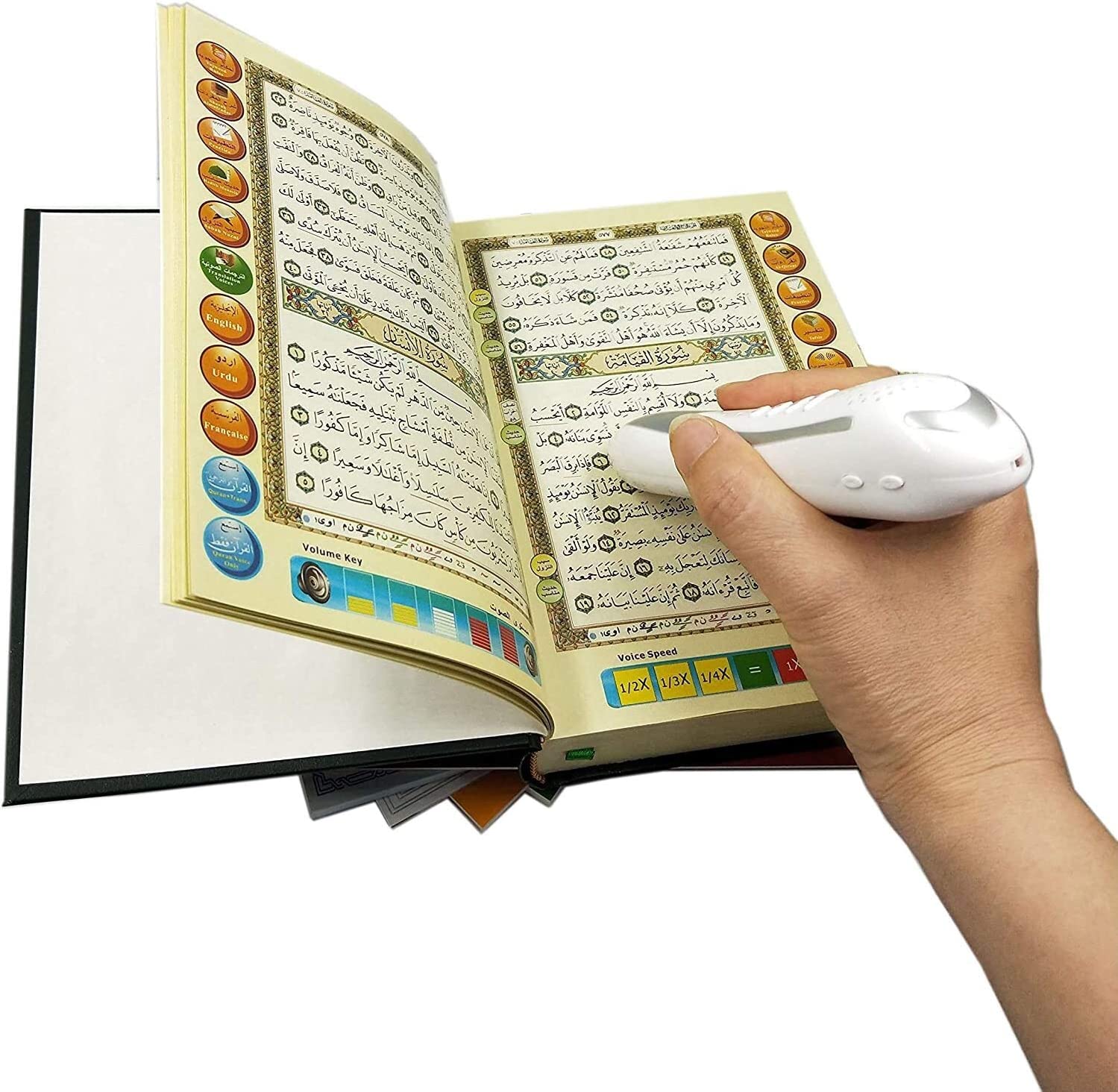 M9 Quran Darul Qalam Original Holy Quran Reading Pen M-9B (19 cm Book) with 16 Islamic Books – UAE Verified, 4GB Memory