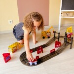 Cleverclixx Construction Builder Pack Intense – 48 Piece Magnetic Building Set with Interactive Race Track for Kids - view 2