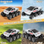 M.A&F’s Amphibious Remote Control Car, 8WD 2.4GHz 1:18 RC Monster Truck with 2 Batteries – Waterproof Off-Road Jeep, Ages 6+