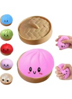 1pc Cute Steamed Bun Squishy Toy – Slow Rising Sensory Fidget Toy, Random Color. - view 6