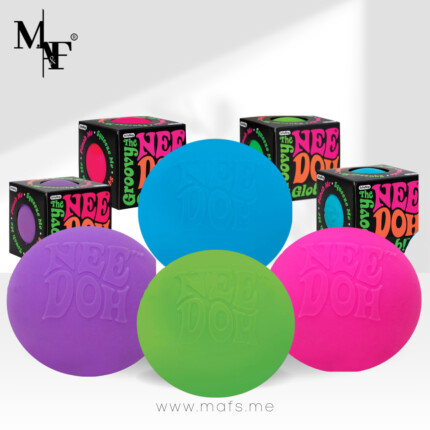 Schylling NeeDoh The Groovy Glob Sensory Fidget Toy – Squishy Stress Ball, 1 Pc Random Color, Ages 3 to Adult