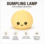 Cute Kawaii Dumpling Night Light – Warm LED Desk Lamp, Tap On/Off, Durable Accent Light for Bedroom, Nightstand and Office De