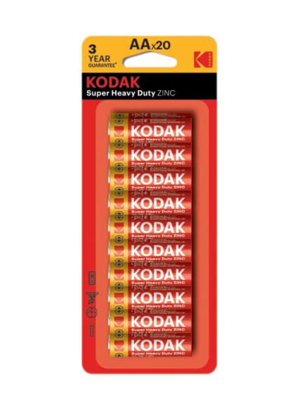 Kodak Super Heavy Duty AA Batteries – Pack of 20 for RC Cars and Electronic Toys