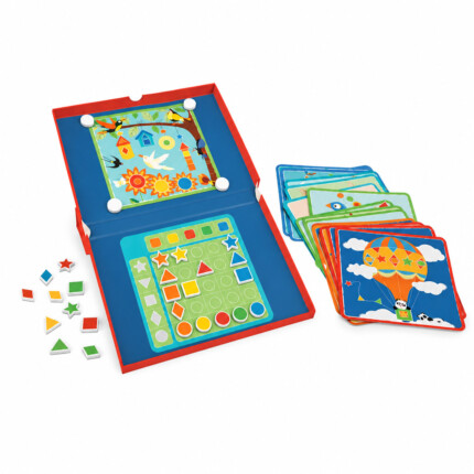 Scratch Europe Colours & Shapes Magnetic Game – Find Shapes and Colours with 20 Task Cards, Ages 5+