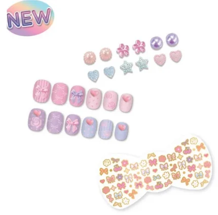 Hot Focus Stick On Me All-in-One Set – Nail Stickers, Press-On Nails and Stick-On Earrings for Girls, Ages 5+ - view 2