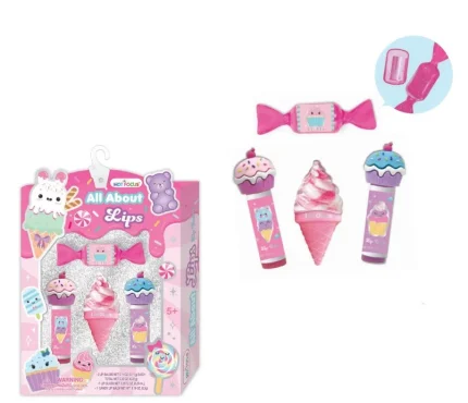 Hot Focus All About Lips Kids Lip Oil Set – Trio of Strawberry Flavour Lip Oils for Girls, Ages 5+ - view 7