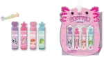 Hot Focus Critter Kisses Flavoured Lip Balm Set – 4 Cartoon Lip Balms in Grape, Strawberry, Peach and Mint for Kids, Ages 5+