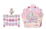 Hot Focus Pop Nail Glitz Kids 3D Press-On Nails and Adjustable Butterfly Ring Set – Tie Dye, Girls, Ages 5+ – Model 017SW - v