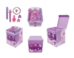 Hot Focus My Beauty Space Kids Beauty Set with Lip Gloss, Nail Polish and Accessories in Pink Storage Box for Girls, Ages 5+