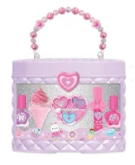 Hot Focus Luxury Beauty Kids Cosmetic Set – Handbag with Beaded Handle and Heart Accent for Girls, Ages 8+ - view 9