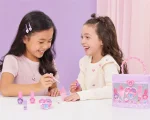 Hot Focus Luxury Beauty Kids Cosmetic Set – Handbag with Beaded Handle and Heart Accent for Girls, Ages 8+ - view 9