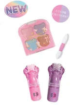 Hot Focus Moody Fun Kids Makeup Kit – 4-Colour Bear-Shaped Eyeshadow Palette and 2 Mood Lipsticks for Girls, Ages 8+ - view 6