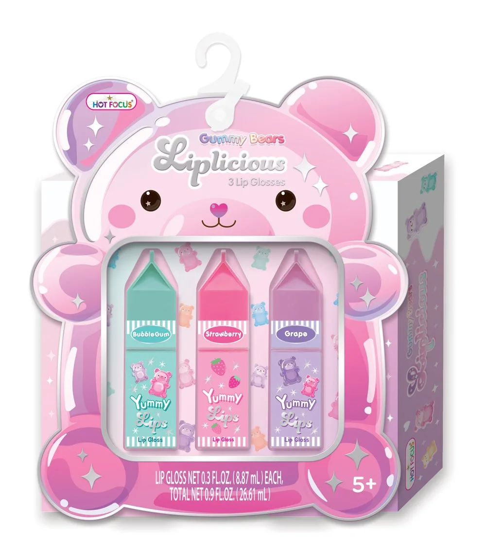 091GB_1.webp Hot Focus Gummy Bear Liplicious Kids Lip Gloss Set – Trio of Fruity Gummy Bear Flavour Glosses for Girls, Ages 5+ - view 5