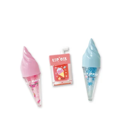 Hot Focus Sweets Liplicious Kids Lip Gloss Set – Trio of Strawberry Flavour Glosses for Girls, Ages 5+ - view 2