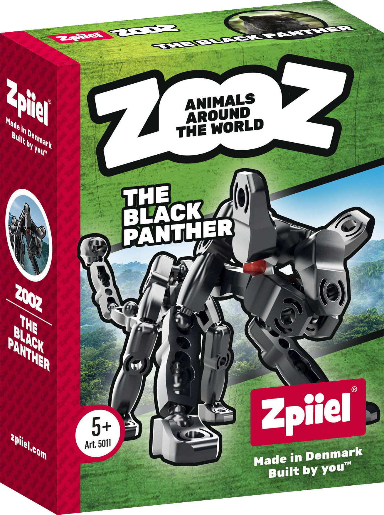1.Product.png Zpiiel ZooZ – The Black Panther, Buildable Animal Figure Building Toy, Black, for Kids