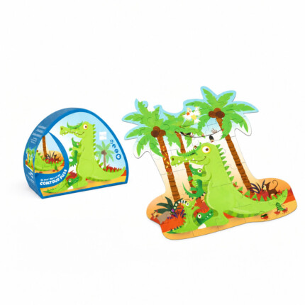 Scratch Europe Crocodile Contour Puzzle – 36 Piece Shaped Jigsaw Puzzle for Kids, Ages 3+