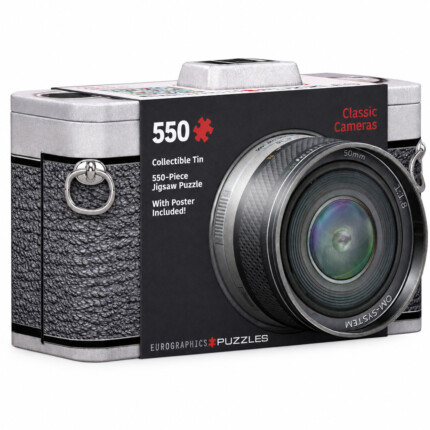 EuroGraphics Classic Cameras 550-Piece Jigsaw Puzzle in Collectible Tin – Vintage Cameras Artwork
