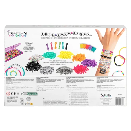 Fashion Angels Tell Your Story 1500+ Alphabet Bead Jewellery Design Kit – Name and Message Bracelets for Girls, Ages 8+ - vie