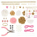 Fashion Angels Luxe Life High Society Jewellery Making Kit – Gold Chains, Faux Pearls and Crystal Beads for Girls, Ages 8+ -