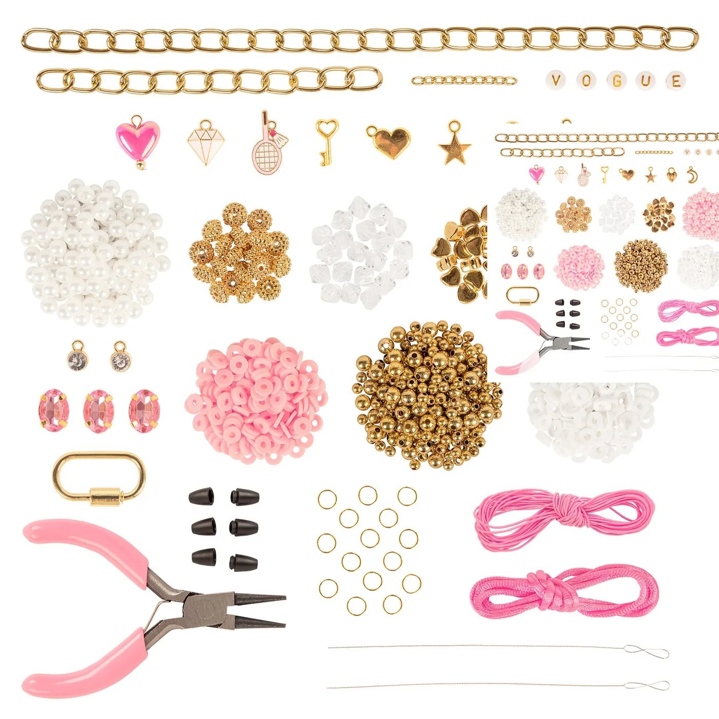 13580_4.webp Fashion Angels Luxe Life High Society Jewellery Making Kit – Gold Chains, Faux Pearls and Crystal Beads for Girls, Ages 8+ -