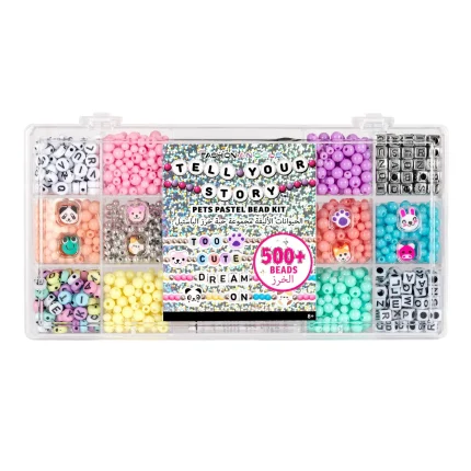 Fashion Angels Tell Your Story Pastel Pets 500+ Bead Set – Alphabet Bead Bracelet Kit for Girls, Ages 8+ - view 2