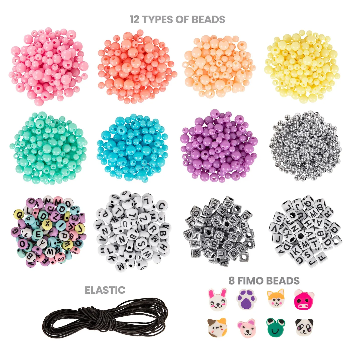 13641_4.webp Fashion Angels Tell Your Story Pastel Pets 500+ Bead Set – Alphabet Bead Bracelet Kit for Girls, Ages 8+ - view 15