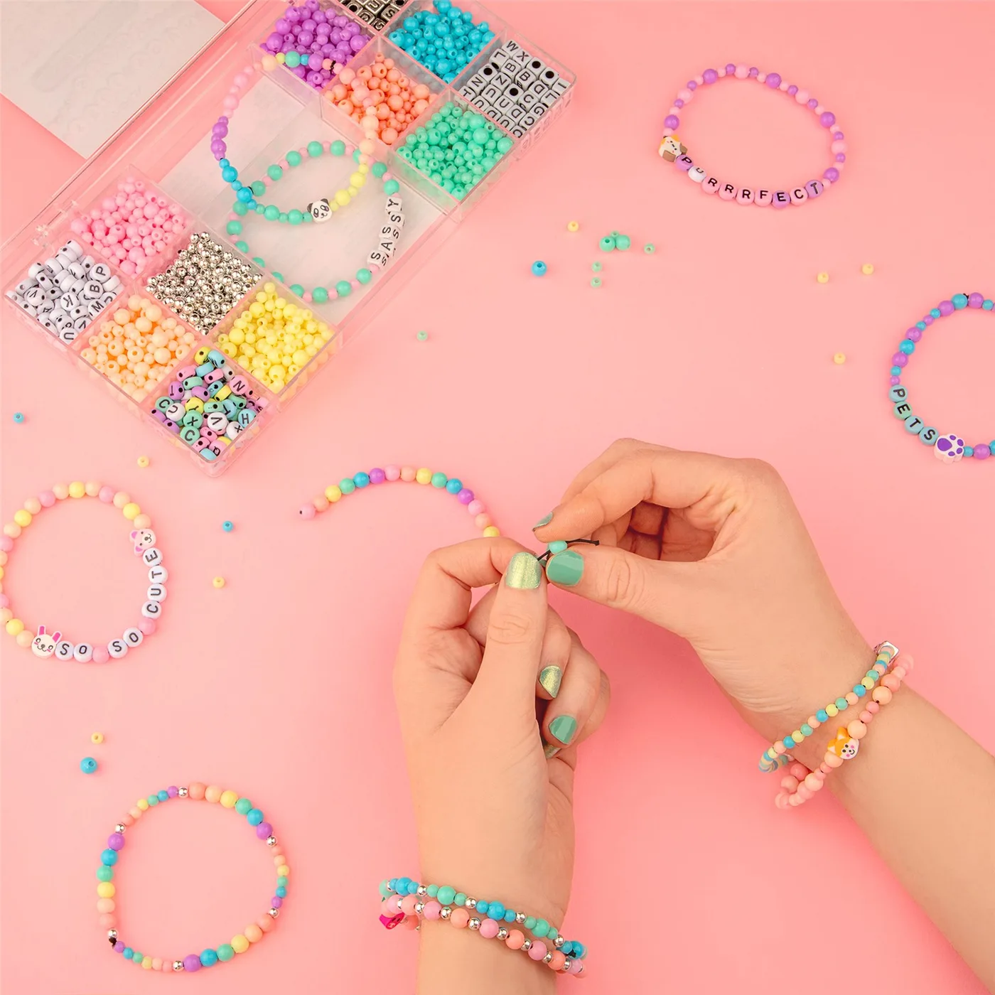 13641_5.webp Fashion Angels Tell Your Story Pastel Pets 500+ Bead Set – Alphabet Bead Bracelet Kit for Girls, Ages 8+ - view 16
