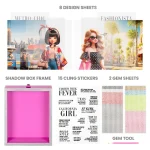 Fashion Angels Luxe Life Shadow Box Kit – DIY 3D Magazine Cover with 2,550 Multi-Colour Gems for Girls, Ages 8+ - view 16