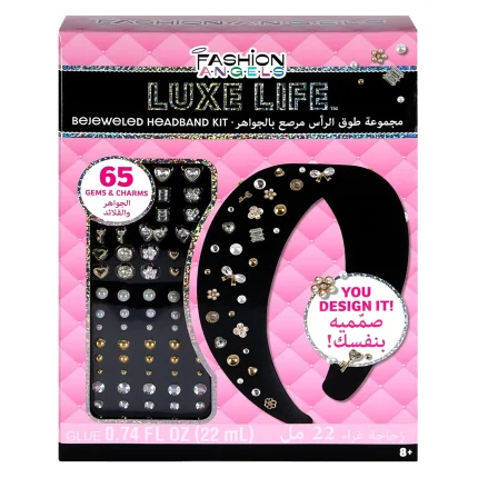 Fashion Angels Luxe Life Bejeweled Headband Kit – Make 2 Headbands with Gems, Pearls and Charms for Girls, Ages 8+ - view 2