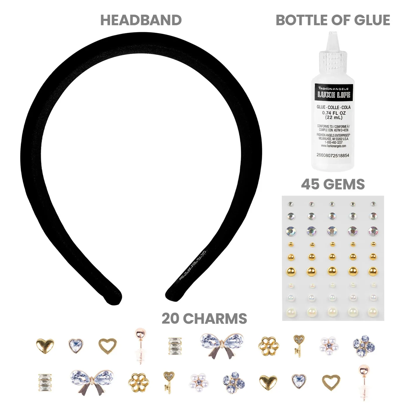 13735_4.webp Fashion Angels Luxe Life Bejeweled Headband Kit – Make 2 Headbands with Gems, Pearls and Charms for Girls, Ages 8+ - view 15