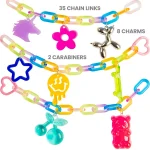 Fashion Angels Chunky Charms & Chains Jewellery Design Kit – 8 Charms and Rainbow Snap Links for Girls, Ages 8+ - view 16