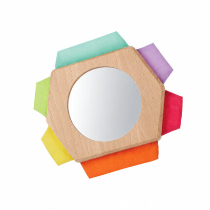 Babu Mirror – Reflective Baby Mirror Toy with Colourful Crinkle Fabric for Infants and Toddlers