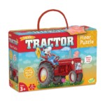 Peaceable Kingdom Floor Puzzle Tractor – Giant Tractor Jigsaw Puzzle Nearly 3 Feet Wide with Corded Carry Box for Kids - view