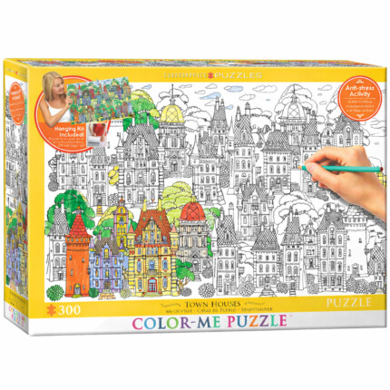 EuroGraphics Color Me Town Houses – 300-Piece Jigsaw Puzzle